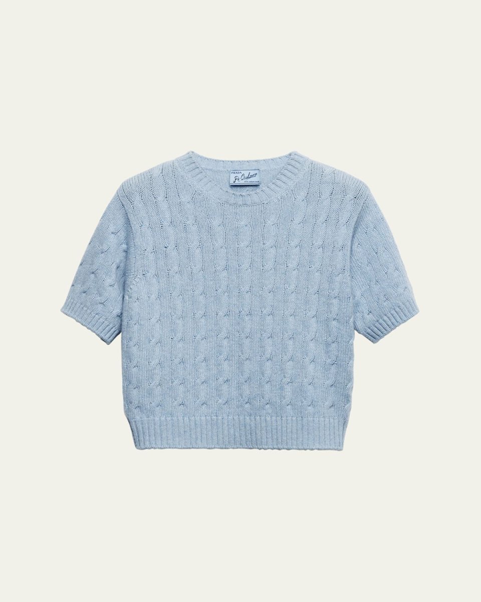 Boxy Cable Cashmere Sweater